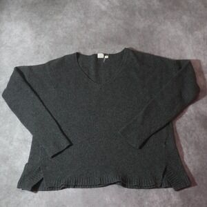 Gap Charcoal‎ V-Neck Alpaca Wool Blend Knit Sweater